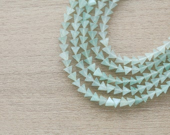 20 pcs of Natural Green Aventurine MIni Triangle Gemstone Beads - 5mm