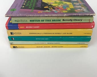 Vintage Beverly Cleary and Judy Blume lot of 7 Chapter Books Paperback
