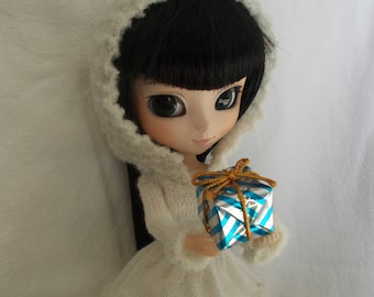 Handmade Christmas dress for Pullip,but available for Blythe, momoko,fashion royalty, barbie, bjd...