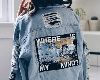KPOP Where is my mind Jacket Jeans Women's Denim Jacket Design Cotton | BTS Denim Jacket | Jin bts | bts kpop | bt21 | jean denim |