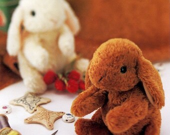 Floppy Eared Bunny Plush Pattern with Tutorial PDF
