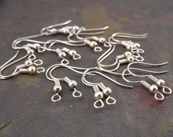 Silver-Plated Ear Wires - 10 Pair - B-6277