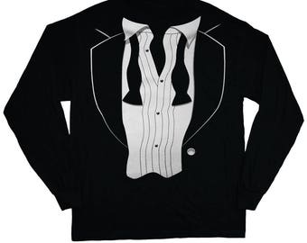 Tuxedo Shirt Long Sleeve Tee