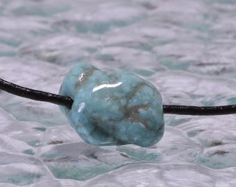 Campitos Turquoise 1 Bead Nugget Bead Natural Turquoise Jewelry Making Supplies