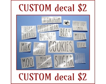 FREE SHIPPING, Rae Dunn Inspired DECALS, Rae Dunn, Rae Dunn Decals, Custom Decals, Rae Dunn Stickers, Pottery Decals, Cutsom Stickers, Mug