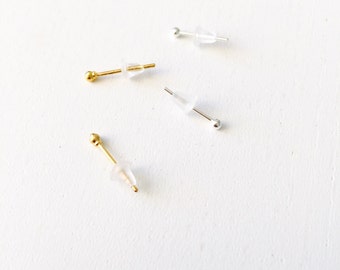 Tiny dot stud, small ball earrings 2mm