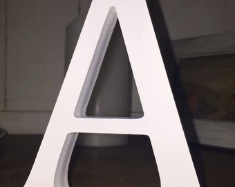 4 Pack - Free-standing White Wooden Letters - 13cm Large Letters - Select Your Own Letters, Multipack Offer White Letters