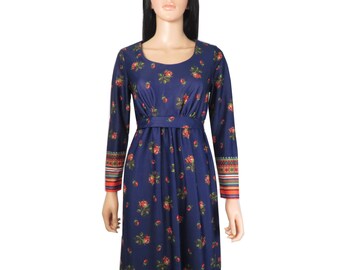 Vintage 70s Boho Hippie Festival Maxi Dress Size S/M