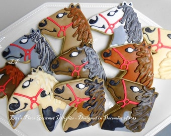 Horse Head Cookies - 12 Cookies