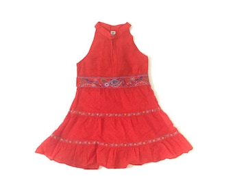 Vintage Beachy Red Mini Dress