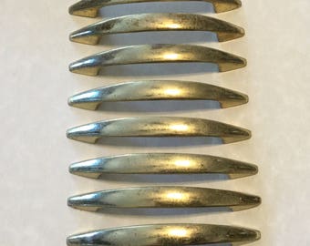 Set of Eight Mid Century Brass Drawer Pulls,Cabinet Hardware,Japan