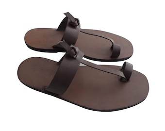 Handmade leather and hide sandals for men