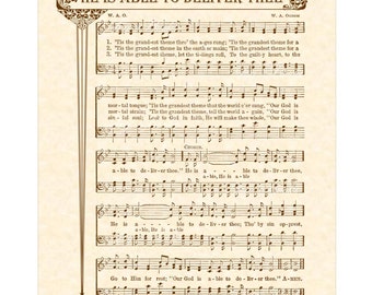 IN THE GARDEN Hymn Art Christian Home Decor VintageVerses