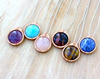 Natural Stone Crystal Jewelry, Crystal Necklace, Healing Crystal Jewelry Necklaces Pendant,