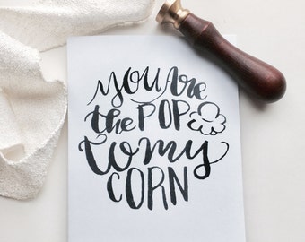 Pop to my corn anniversary/love/valentines card