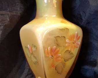 Fenton Hand Painted Vase by J. Cutshaw