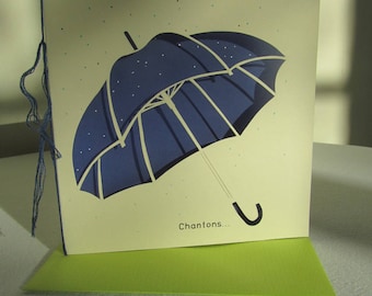 Exemplary unique umbrella card (handmade)