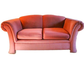 Blush Pink Velour Stratford Loveseat