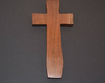 Unique Wood Cross; Christian; Cross Wall Decor; Wood Gifts; Baptism Gift; Walnut; Wall Cross; Free Ground Shipping USA; cc20-1062017
