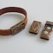 3 Sets Antique Copper 10x2mm Textured Flat Magnetic Clasp 5mm 10mm Flat Leather Clasp Leather bracelet clasps CK192