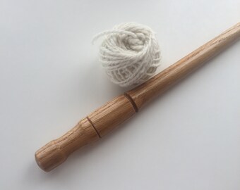 Handmade, Hand Turned Red Oak Nostepinne, Yarn Winder