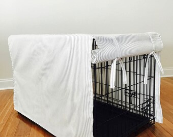 Crate Cover, Kennel Cover, Dog Crate Cover, Stipe Crate Cover, Dog Kennel Cover, Designer Crate Cover, Pet Kennel Cover