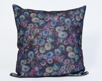 Floral Maze Pillow Cover 14x14. Decorative Pillow Case. Pillows for couch. Colorful Pillows.