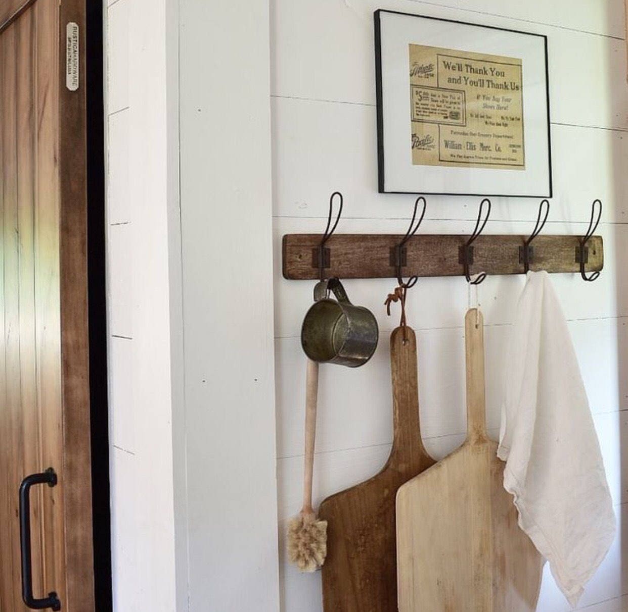 Farmhouse Coat Rack Farmhouse Decor Vintage Hooks Storage