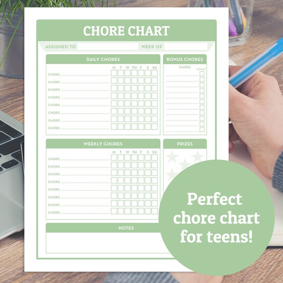 Kid's Chore Chart Children's Chore Chart teen chore