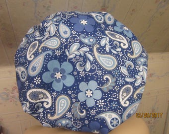 PRETTY PAISLEY BOUFFANT scrub hat / medical / sugical / Adjustable--handmade-comfort band