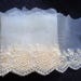 3 inch wide floral embroidery tulle lace maize color1 yard and 10 inch cut