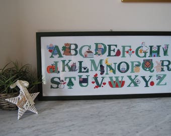 Picture cross-stitch Alphabet country