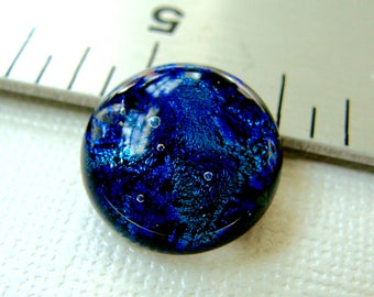 Dichroic Glass Cabochon 16 mm Shades of Blue