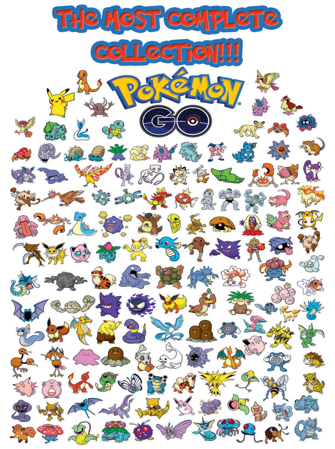 POKEMON GO 145 Vector Models The Most Complete Collection