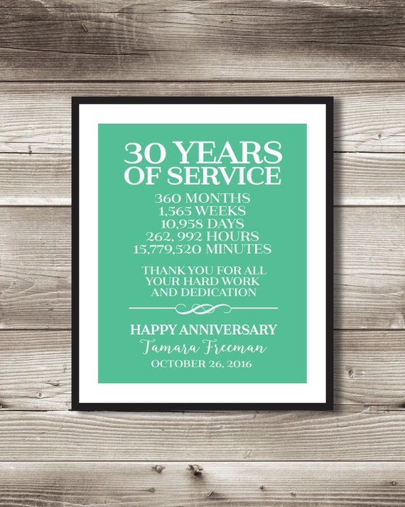 What To Write In A 30 Year Work Anniversary Card