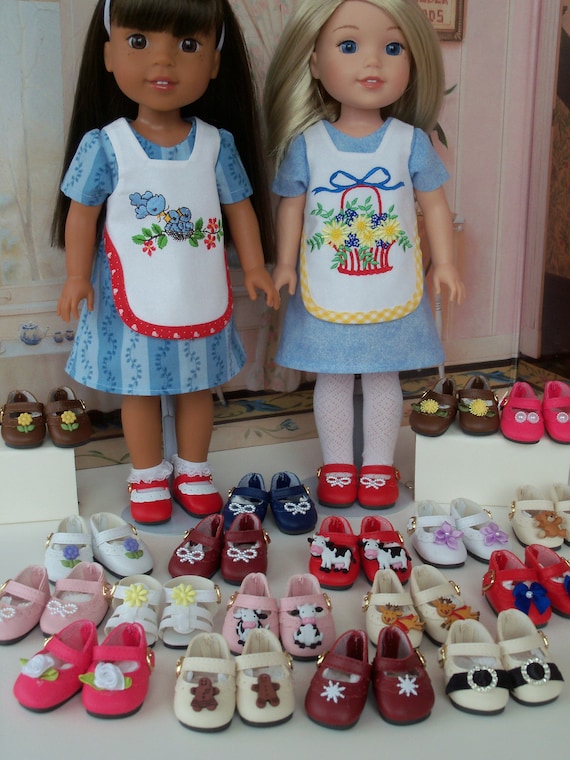 Wellie Wisher® Size 14 Inch Shoes / Custom Made to your Specs/ Doll Accessories for American Girl® Wellie Wishers® or Hearts4Hearts®