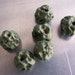 Polymer Clay Beads Golden Green Lava Beads