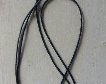 cord end 0.75 mm cotton black matte