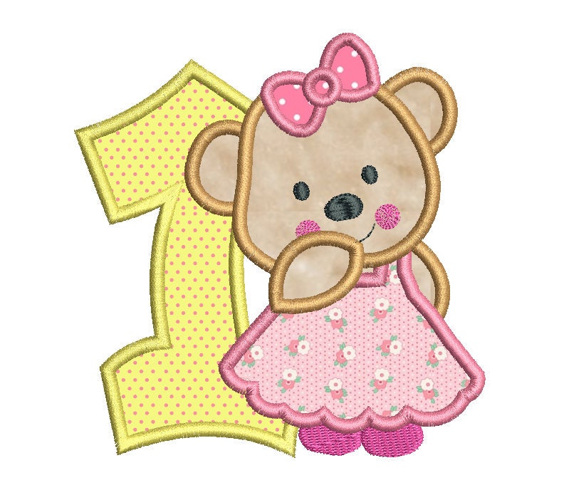 1st birthday machine embroidery applique design cute teddy 1st birthday machine embroidery applique design cute teddy