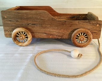 Toy, Wagon, Push and Pull Toy, Toy Wagon, Wooden Wagon, Child's Wagon, Pull Wagon, Artisan Wagon, Handmade Wagon, Reclaimed Wood Wagon