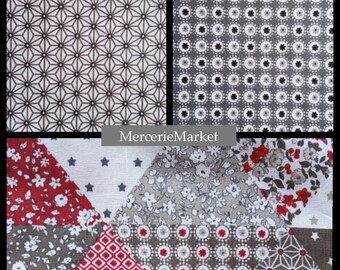 3 coupons 50/80 cm + fabrics, novelty + fabrics + Chinese + patchwork