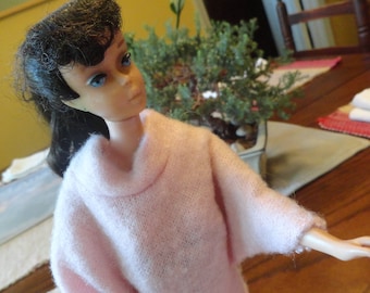 Genuine BARBIE Pink Sweater Vintage Doll Clothing