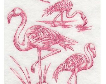 Custom Embroidered Flamingo Sweatshirt S-3XL