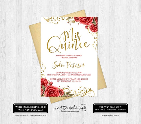 Red Quinceanera Invitations 4