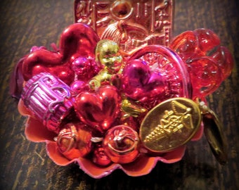 Mardi Gras Bead Assemblage B is for Barrel and Baby