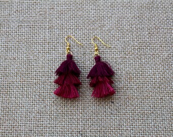 Tiered Mini Tassel Earrings