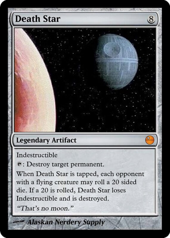 Items similar to Magic the Gathering Custom Foil Card The Death Star on Etsy