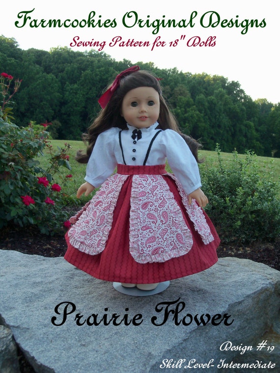 PRINTED Sewing Pattern/ PRAIRIE FLOWER / Sewing Pattern Fits American Girl or other 18" Dolls