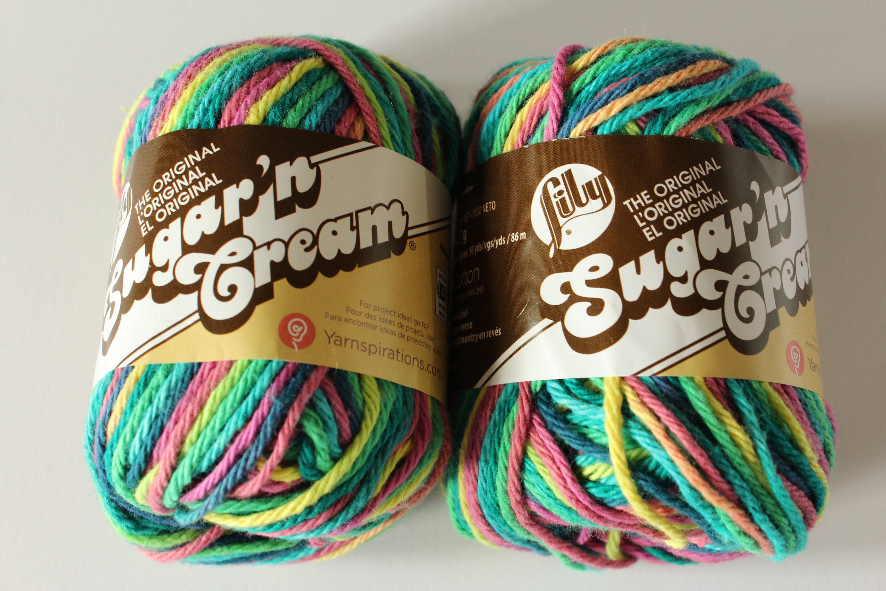 Lily Sugar n Cream Yarn Psychedelic 100 Cotton Yarn Lily Lily Sugar n Cream Yarn Psychedelic 100 Cotton Yarn Lily