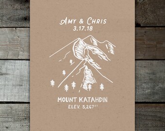 Mount Katahdin Print for Kyleigh